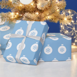 Julboll Blått Presentpapper