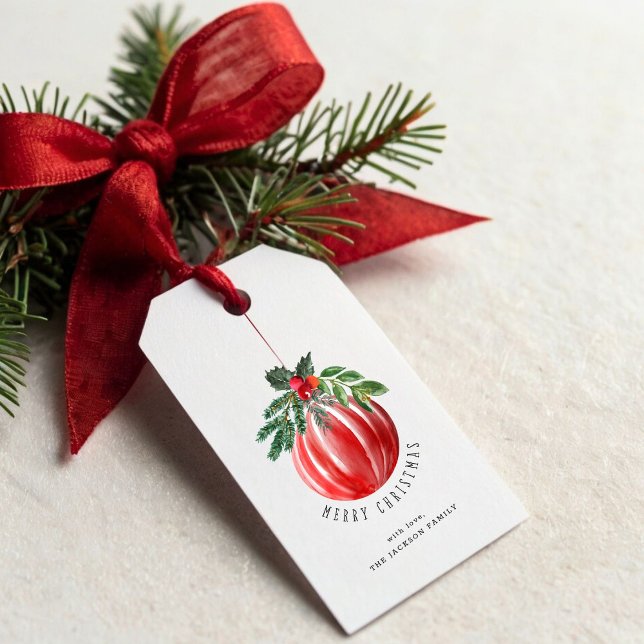 Julboll God Jul  Presentetikett (Skapare uppladdad)