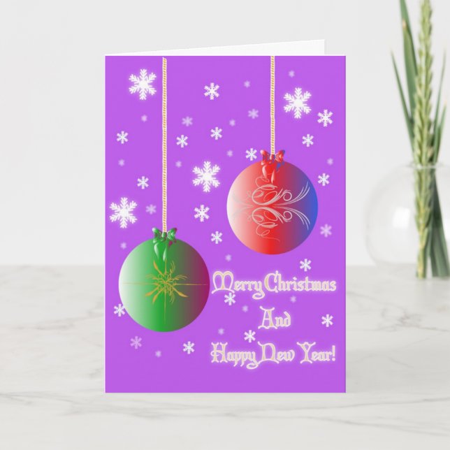 Julbollar 3 helgkort (Framsida)