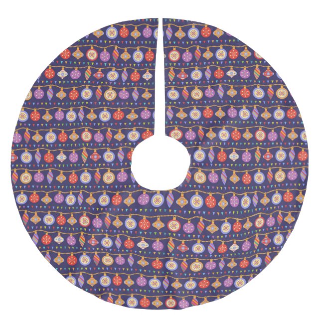 Julbollar Julgransmatta Borstad Polyester (Framsidan)