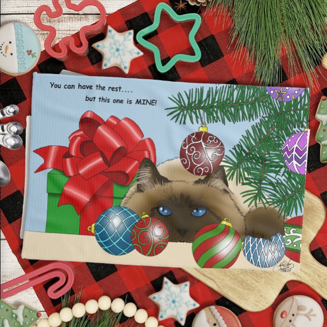 Julbollkatten Kökshandduk (Skapare uppladdad)