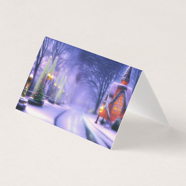 Julbomull Winter Winderland Kort (Framsida)
