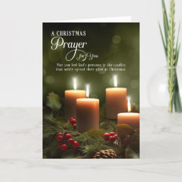 Julbön Christian Glowing Candles Gräs Helgkort