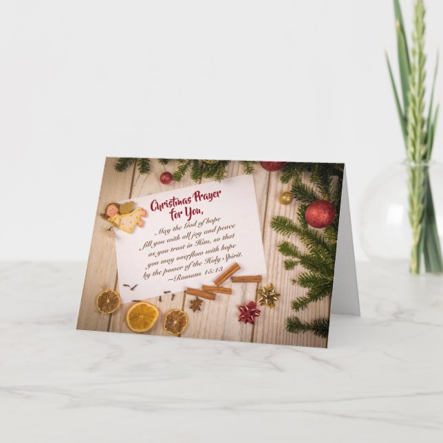 Julbön, Gud hoppas att ni fyller er med Joy Helgkort (Framsida)