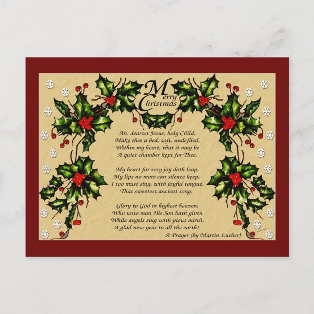 Julbön Helg Vykort (Framsida)