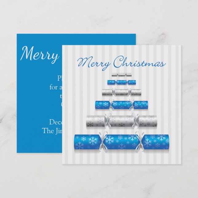 Julbonboner i elegant inbjudningar (Fram/baksida)