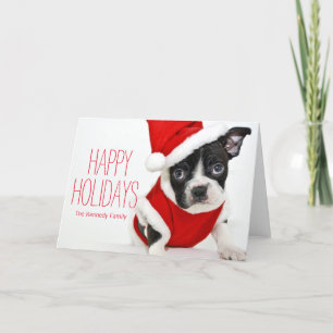 Julboston terrier helgkort