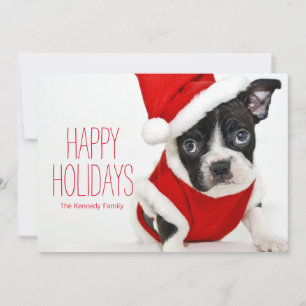 Julboston terrier julkort