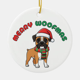 Julboxare Ornament: Merry Woofmas Julgransprydnad Keramik