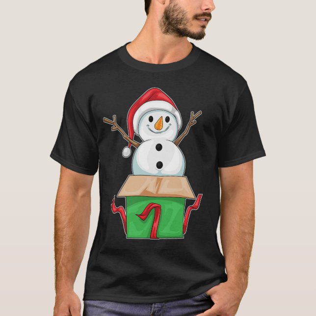 Julboxen snögubbe t shirt (Framsida)