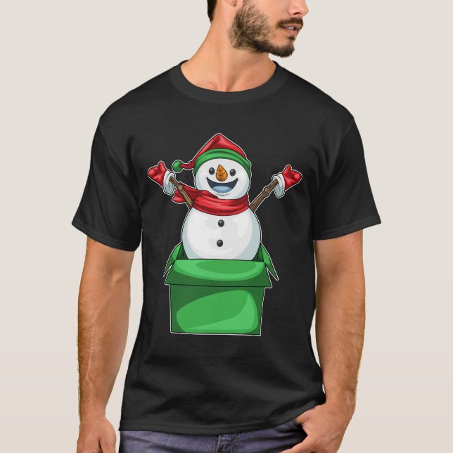 Julboxen snögubbe t shirt (Framsida)