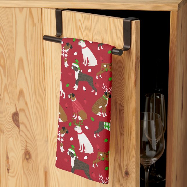 Julboxer Hund Kitchen Towel Kökshandduk (Thirds Fold)