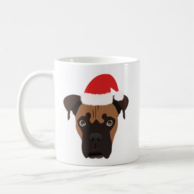 Julboxer Puppy Kaffemugg (Vänster)