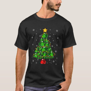 Julboxing Sports Älskare Julafton Träd Ljus Paj T Shirt