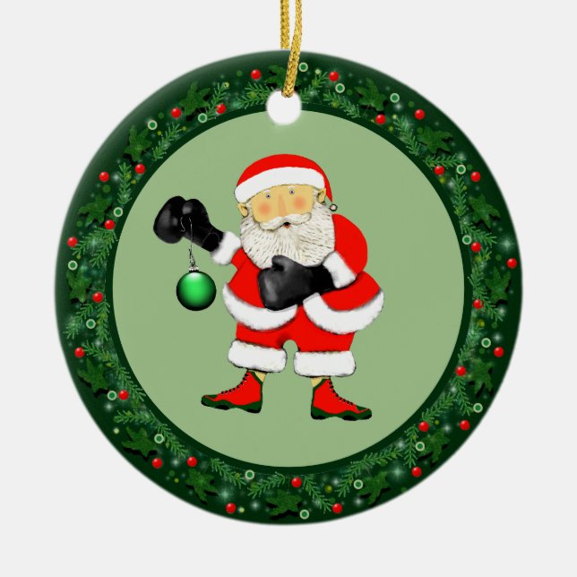 Julboxningspresent Julgransprydnad Keramik (Framsidan)