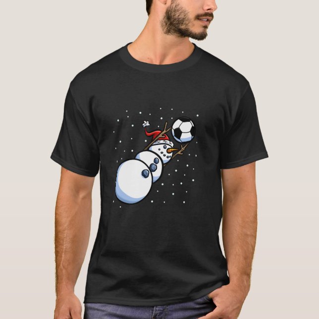 Julboys Manar Julafton Goalkeeper Oceanen Snögubbe T Shirt (Framsida)