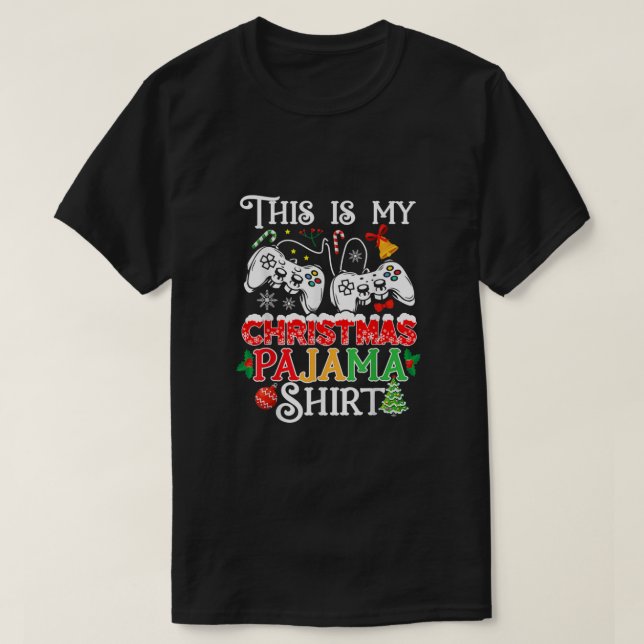 Julboys Manar Video Gamer Det här är min Christma T Shirt (Design framsida)
