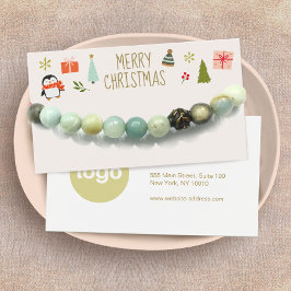 Julbracelet eller Necklace Logotyp Visning Card Visitkort