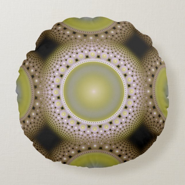 Julbråck mönster rund kudde (Framsidan)