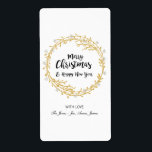 Julbrand med silver glitter snöflingor fraktsedel<br><div class="desc">ANPASSNING ♡ Lägg till ditt namn, monogram, meddelande osv. ♡ Använda ditt favorittypsnitt. ♡ Lägg till anpassningsbar färg. OBSERVERA ♡ onlinen som visas i Färg kan variera något från den faktiska produkten. ♡ denna utformning har inslag som är designat för att se metallisk guld, men ingen metallisk bläck eller folie...</div>