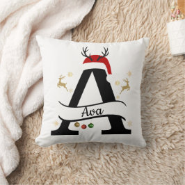 Julbrev A Initial – Festiv Juldesign Kudde