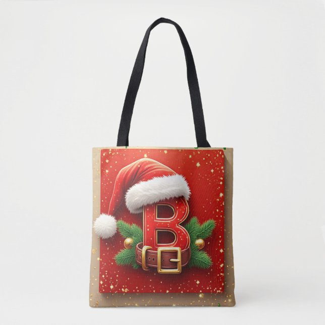Julbrev B med tallkrans Höststil 🎅 Tygkasse (Framsida)