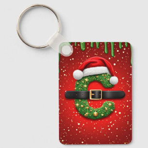Julbrev C Med Julkransdekor 🎁 Nyckelring