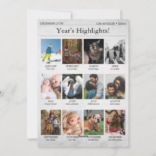 Julbrev från tidningen Årets tillbakablick Julkort