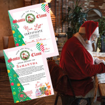 Julbrev från Tomte Snälla Listan Certifikat