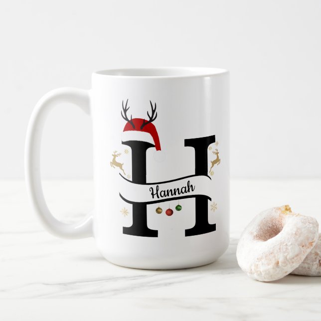 Julbrev H Alfabet  Kaffemugg (Med munk)