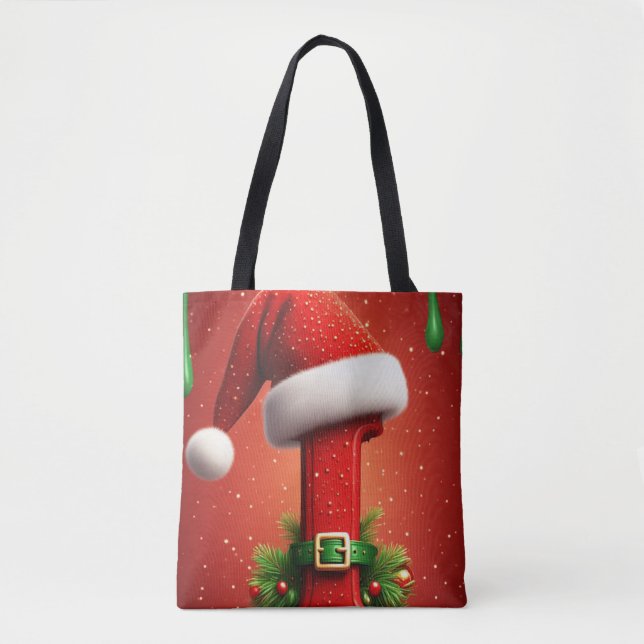 Julbrev I Med Juldekoration Stil 🎄 Tygkasse (Framsida)
