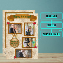 Julbrev med foto - Granar grenar Julkort