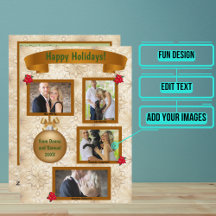 Julbrev med foto - Granar