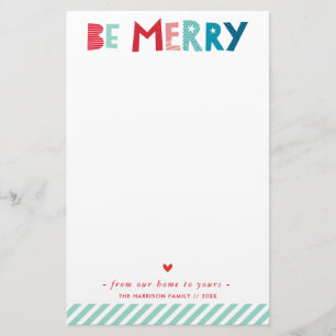 JULBREV modern rolig gläd dig typografi Brevpapper
