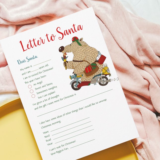 Julbrev till tomtebjörn mall (Skapare uppladdad)