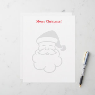 Julbrevpapper med Santa Claus vattenstämpel Brevhuvud