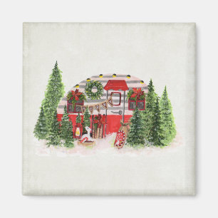 Julbrickor Camper Outdoorsy Tema Magnet
