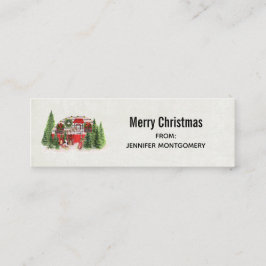 Julbrickor Camper Outdoorsy Tema Mini Visitkort