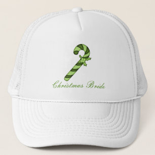 "Julbride" - Sage Grönt Candy cane Trucker Keps