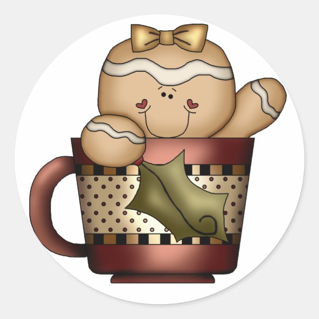 Julbringbröd Sticker - SRF Runt Klistermärke (Framsida)