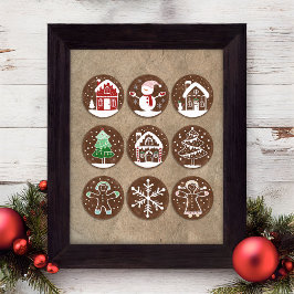 Julbrödbröd Cookies Wall Art Poster