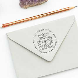 Julbrödbröd Julfest Returadress Självfärgande Stämpel