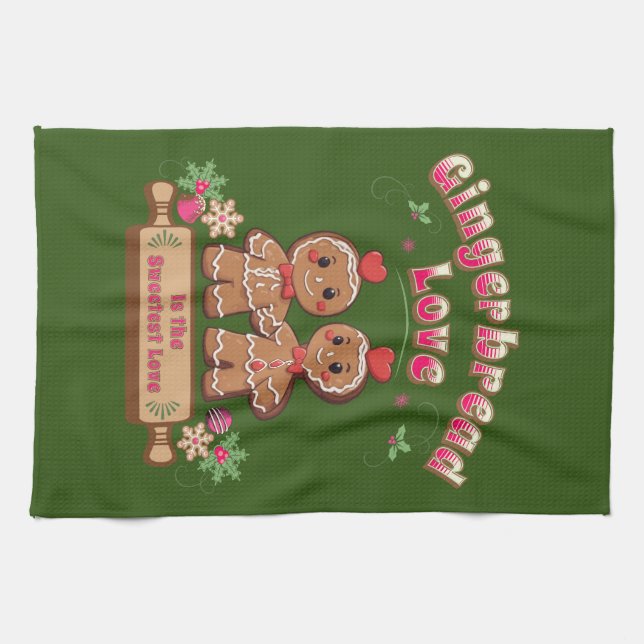 Julbrödbröd Kärlek Kitchen Towel Kökshandduk (Horisontell)