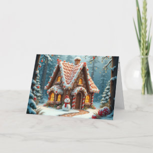 Julbrödbröd med Snögubbe Kort
