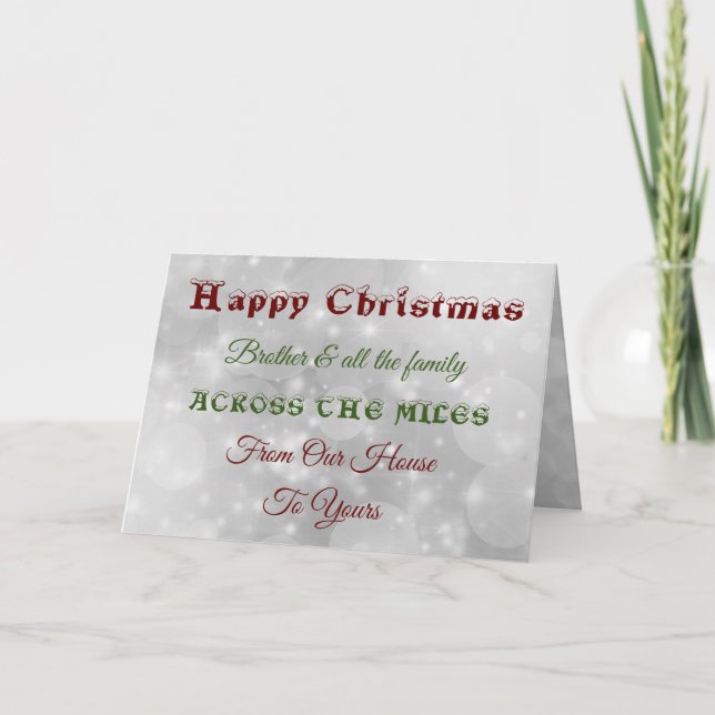 Julbroder och familj kort (Framsida)