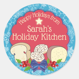 Julbrödrocka från köket runt klistermärke