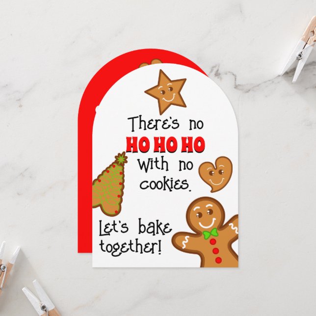 Julbrödroppor - Baking Party Inbjudningar (Fram/Back In Situ)