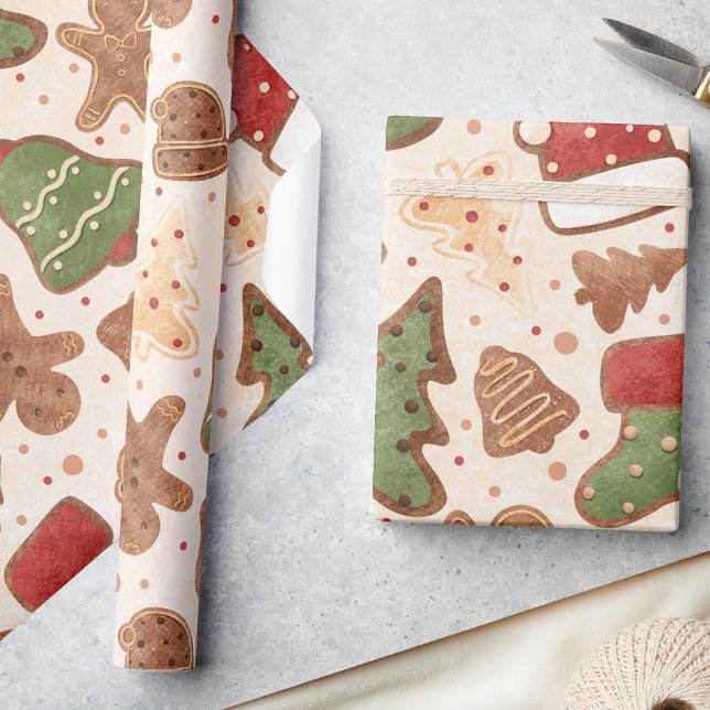 Julbrödrosbröd, vattenfärg presentpapper (Skapare uppladdad)