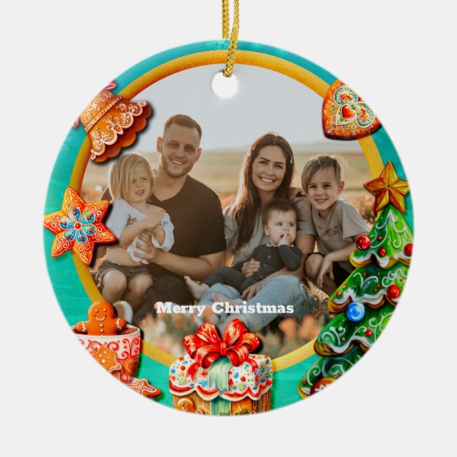 Julbrödrosthöljet och nyår julgransprydnad keramik (Framsidan)