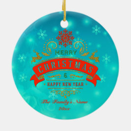 Julbrödrosthöljet och nyår julgransprydnad keramik